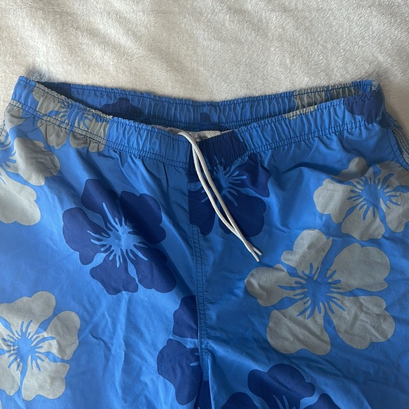 🏊‍♂️Lands end Swim Trunks Blue Floral Print - Picture 2 of 6